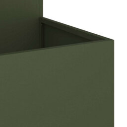 Berkfield Garden Planter Olive Green 80 X 80 X 60 Cm Steel - thumbnail 9