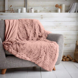 Gc Gaveno Cavailia Comfy Cuddle Throw 150X200 Cm Pink For Sofas Large Double Bed, Luxury Fuzzy Warm Faux Fur Fluffy Blanket - thumbnail 2