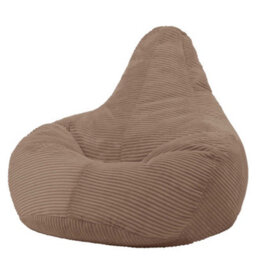 Icon Gaming Bean Bag Recliner & Footstool Jumbo Cord Mocha - thumbnail 5