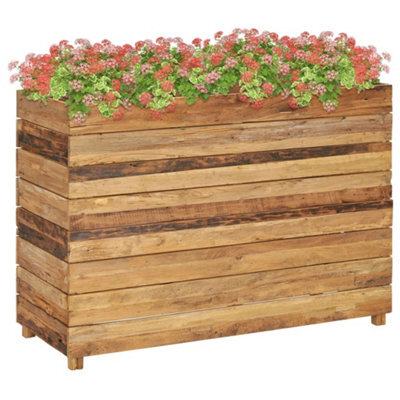 Berkfield Raised Bed 100X40X72 Cm Recycled Teak And Steel - image 1
