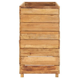 Berkfield Raised Bed 100X40X72 Cm Recycled Teak And Steel - thumbnail 4