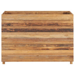 Berkfield Raised Bed 100X40X72 Cm Recycled Teak And Steel - thumbnail 3