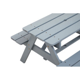 Orsina Grey Wooden Kids Picnic Bench With Seats, Outdoor Garden Picnic Table Bench, Childrens Bench For Playtime - thumbnail 8