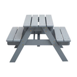 Orsina Grey Wooden Kids Picnic Bench With Seats, Outdoor Garden Picnic Table Bench, Childrens Bench For Playtime - thumbnail 2