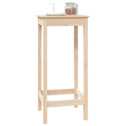 Berkfield Bar Table 50X50X110 Cm Solid Wood Pine - thumbnail 4