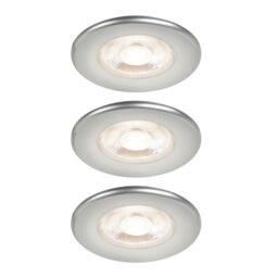 GoodHome Gamow Matt Pewter Effect Fixed Led Fire-Rated Warm & Neutral Downlight 5W Ip65, Pack Of 3 - thumbnail 3