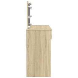 Berkfield Dressing Table With Led Sonoma Oak 100X40X120 Cm - thumbnail 6