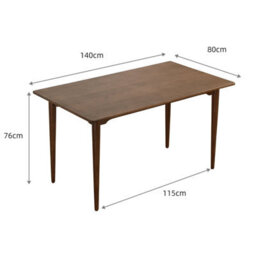 Ashford Mid-Century Modern Walnut Effect 4 Seater Rectangle Wooden Dining Table - 140Cm - thumbnail 8