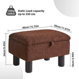 Sturdy Footstool With Hidden Storage - thumbnail 2