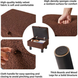 Sturdy Footstool With Hidden Storage - thumbnail 4