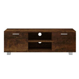 Berkfield Modern Tv Cabinet Smoked Oak 120X40.5X35 Cm Engineered Wood - thumbnail 4