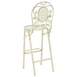 Beliani Set Of 2 Garden Bar Chairs Bivio Folding Metal Light Green - thumbnail 7