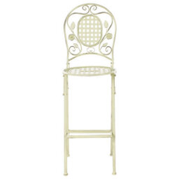 Beliani Set Of 2 Garden Bar Chairs Bivio Folding Metal Light Green - thumbnail 6