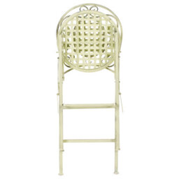 Beliani Set Of 2 Garden Bar Chairs Bivio Folding Metal Light Green - thumbnail 8