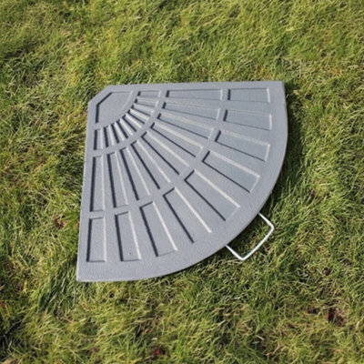 Garden Market Place The Garden Marketplace Resin & Fibre Glass Cantilever Parasol Base, 14Kg Grey With Carry Handle