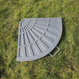 The Garden Market Place Parasol Base 14Kg Resin Fibre Glass Grey Cantilever Umbrella Stand With Handle Fits Parasols Up To 3M - thumbnail 1