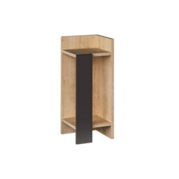 Decortie Elos Modern Narrow Right Module Bedside Table Nightstand 25Cm Drop-Door Storage Oak - Anthracite Grey - thumbnail 2
