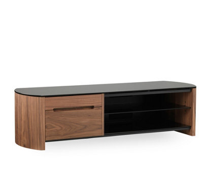 Alphason Finewoods Tv Stand 135 Cm In Walnut With 1 Drawer And 1 Flap - image 1