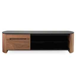 Alphason Finewoods Tv Stand 135 Cm In Walnut With 1 Drawer And 1 Flap - thumbnail 2