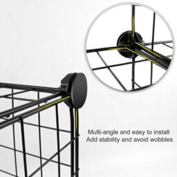 6 Cube Storage Shelf Wire Metal Grid Diy Modular Cabinet Bookcase Bookshelf - thumbnail 3