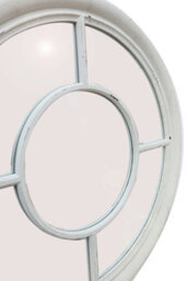 Aspect Furniture Covingtion Farmhouse Round Mirror/window Mirror-Distressed White - thumbnail 3