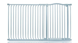 Safetots Extra Tall Curved Top Safety Gate, 171Cm - 180Cm, Matt Grey, Extra Tall 100Cm In Height, Pressure Fit Stair Gate - thumbnail 1