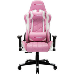 Gtforce Pro Gt Reclining Sports Racing Gaming Office Desk Pc Car Faux Leather Chair (Pink) - thumbnail 2