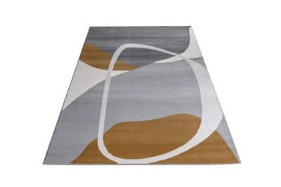 Stratus Interiors Maison Large Living Room Rug 200 X 290 Cm - Grey / Mustard / Cream / Light Grey - Medium - image 1