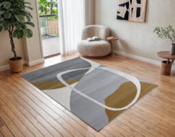 Stratus Interiors Maison Large Living Room Rug 200 X 290 Cm - Grey / Mustard / Cream / Light Grey - Medium - thumbnail 6
