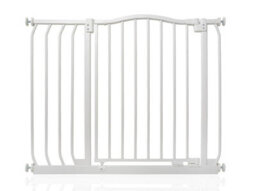 Bettacare Curved Top Dog Gate, 89Cm - 98Cm, Matt White, Pressure Fit Pet Gate For Dog And Puppy, Pet And Dog Barrier - thumbnail 1