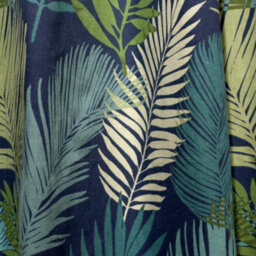 Fusion Tropical Exotic Palm Leaf Print 100% Cotton Multicoloured Eyelet Curtains - thumbnail 3