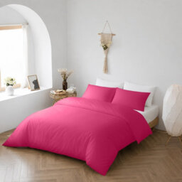 Bedlooms Pink Cotton Duvet Cover Set, Breathable & Anti-Allergic Bedding Pack, Single 135X200Cm - thumbnail 7