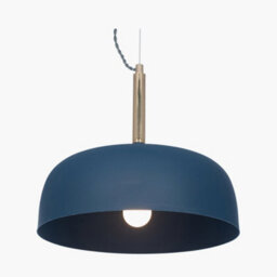 Pacific Lifestyle Anke Matt Indigo Domed Metal Pendant - thumbnail 3