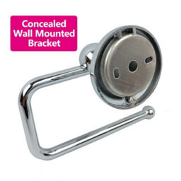 Wall Mounted Chrome Toilet Tissue Roll Holder Bathroom Cloakroom - thumbnail 6