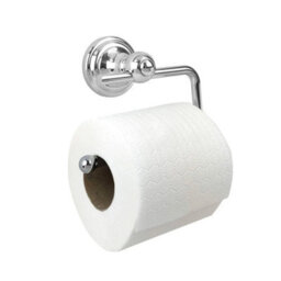 Wall Mounted Chrome Toilet Tissue Roll Holder Bathroom Cloakroom - thumbnail 3