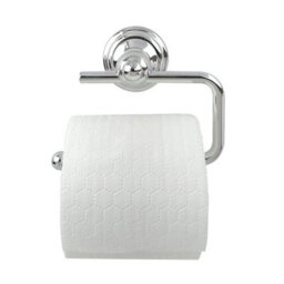 Wall Mounted Chrome Toilet Tissue Roll Holder Bathroom Cloakroom - thumbnail 2