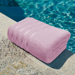 Casabella Bath Sheets 2 Pack Jumbo Bathsheet 90X180 Cm 100% Cotton Towels Quick Dry Super Soft Highly Absorbent Pink - thumbnail 2
