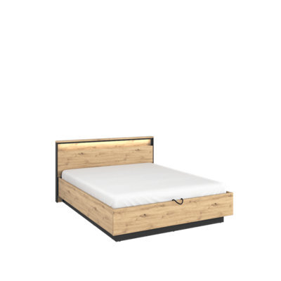 Arte Quant 02 - Stylish Eu King Size Ottoman Bed (160X200Cm) With Pneumatic Opening, Led Lighting And Underbed Storage - image 1