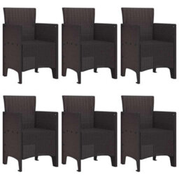 Berkfield Garden Dining Set 7 Pcs Brown - thumbnail 4