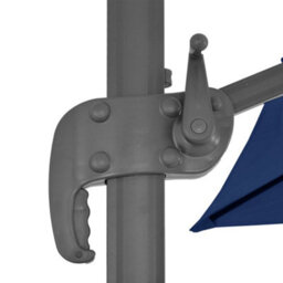 Walplus Cantilever Garden Parasol With Aluminium Pole 4X3 M Azure Blue - thumbnail 7