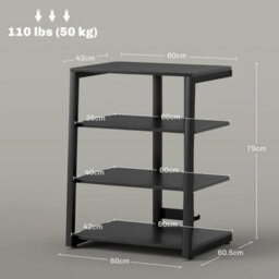 Hifi Stand With Adjustable Features, Media Setup Organizer - thumbnail 2
