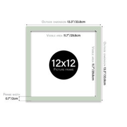 12X12 Mint Green Picture Frame (30.5 X 30.5Cm) Poster, Photo, Artwork, Gallery Wall Or Print - thumbnail 3