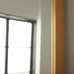 The Online Mirror Shop Wall Mirror Camden Rectangular Shape With Brushed Gold Metal Frame For Leaning In Bedroom- H150Cm X W85Cm X D3Cm - thumbnail 5