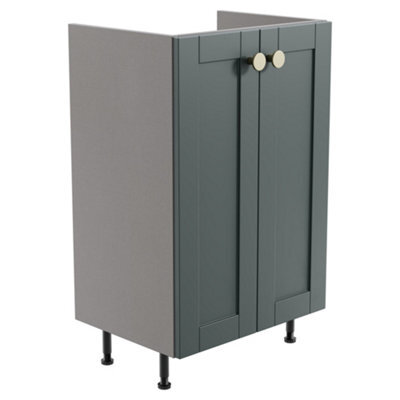 Ashford Matt Kombu Green Shaker Freestanding Bathroom & Wet Room Base Unit (W)495mm (H)820mm - image 1