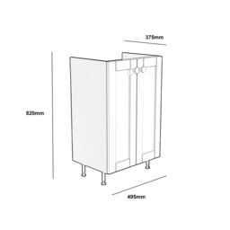 Ashford Matt Kombu Green Shaker Freestanding Bathroom & Wet Room Base Unit (W)495mm (H)820mm - thumbnail 2