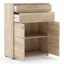 Wyld Haus Dris Natural Oak Effect Bookcase With 1 Shelf And 4 Drawers - thumbnail 6