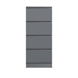 Fwstyle Carlton Dark Grey 4 Drawer Chest (H) 99Cm (W) 40Cm (D) 40Cm - thumbnail 5