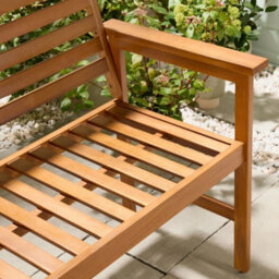 2 Seater Acacia Wood Garden Bench Outdoor Wooden Seat - thumbnail 3
