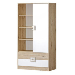 Nico Iii Modern Youth Bedroom Furniture Set Light Oak Front White Grips Light Oak - thumbnail 3