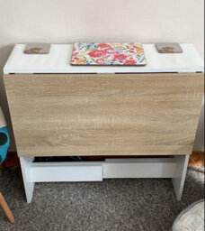 Dining Table Small Breakfast Desk Folding Space Saving Modern Kitchen - thumbnail 3